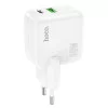 Incarcator de retea Hoco C111A Lucky PD30W+QC3.0 + Cablu Type-C to Type-C [White]